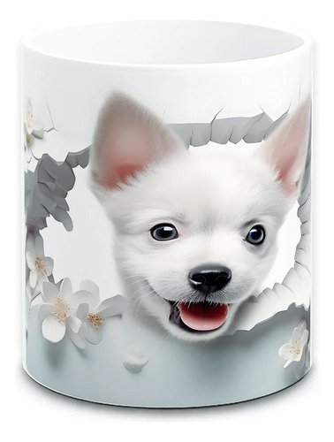 taza-perritos-3d-realista-11oz-regalo-varias-razas-lomitos-blanco-cachorro-pomerania-blanco-fondo-flores-pop-2