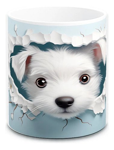 taza-perritos-3d-realista-11oz-regalo-varias-razas-lomitos-blanco-pared-west-highland-white-terrier-cachorro-fondo-azul