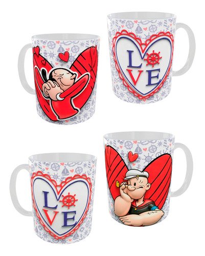 2-tazas-oliva-popeye-love-ceramica-330ml-promesa-de-amor-blanco-oliva-y-popeye-love
