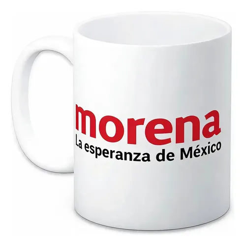 taza-partido-morena-sheinbaum-amlo-11oz-politica-mexico-cafe-blanco-la-esperanza-de-mexico-morena