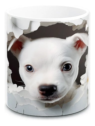 taza-perritos-3d-realista-11oz-regalo-varias-razas-lomitos-blanco-pared-rota-staffordshire-bull-terrier-cachorro-2