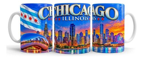 taza-chicago-illinois-skyline-11oz-souvenir-regalo-cafe-blanco-chicago-illinois-skyline