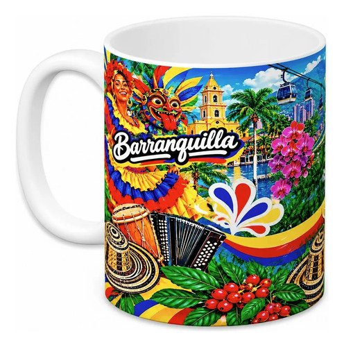 taza-colombia-barranquilla-bogota-11oz-souvenir-regalo-cafe-blanco-souvenir-colombia-barranquilla